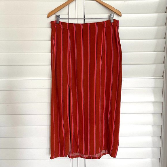 LIKE NEW Free People Sydney Printed Midi Skirt with Slit - Picture 3 of 8